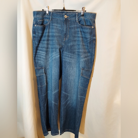 J. Jill Denim - J. Jill Wide Leg Cargo Jeans - NWT - 16